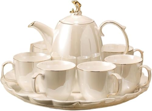Zxyler陶磁器ティーセット 8点回転式 茶器セット 夫婦茶碗 おしゃれ ギフトボックス付き 結婚祝い・新築祝い・新生活向け