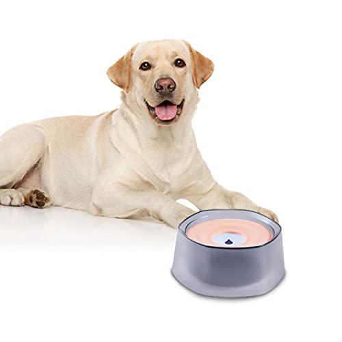 No Splash Dog Water Bowl,Spill Proof Dog Water Bowl，Anti-Overturn Anti-Dust Anti-Choking Anti-Overflow Bowl to Slow Down Drinking Speed for Dogs and Pets