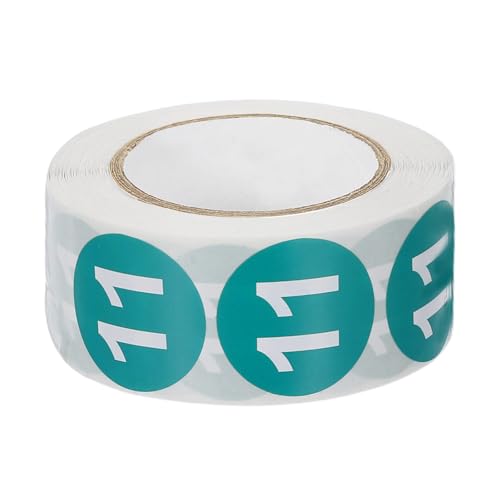 Autocollants numéro 11 cyan de 2,5 cm PATIKIL pour le tri de la maison et bureau