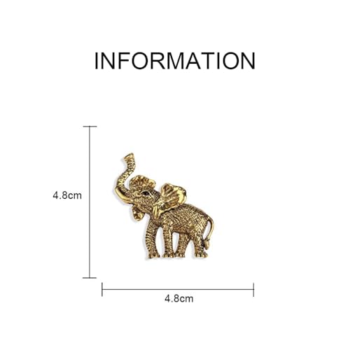 Image of Kokoma Vintage Elephant Brooch Pin for Women Men Animal Indian African King Lapel Pins Corsage Badge Clothes Scarf Clip for Suit Dress Accessories Jewelry