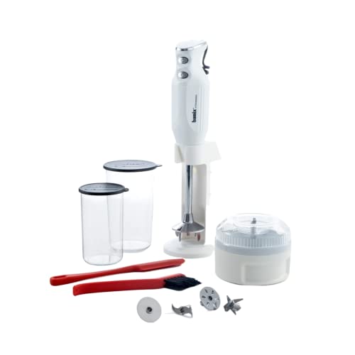 bamix Stabmixer Set M350 MAXX inkl. Ständer, 2 Becher, 4 Aufsteckteile, Processor, Spachtel,...