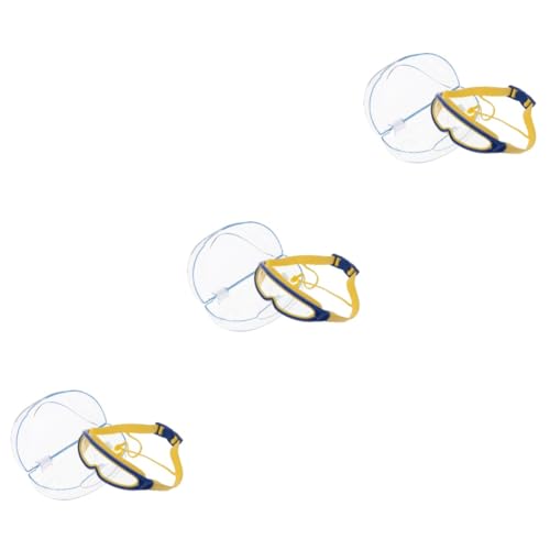 Lunettes de natation étanches bleu enfant pour nager sans buée ni eau dans les oreilles