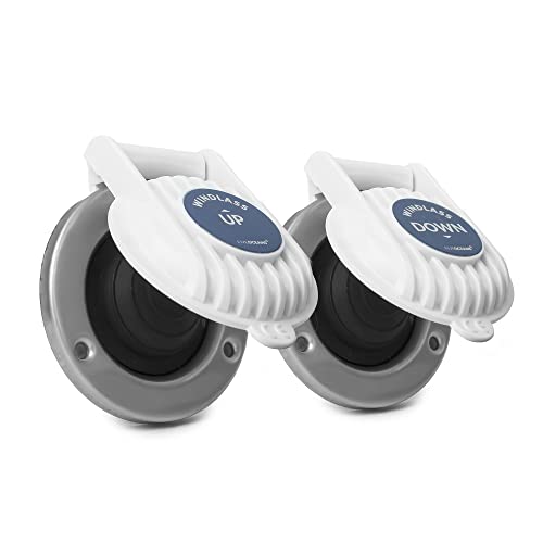 Five Oceans Anchor Windlass Deck Foot Switch Up/Down, Single Direction Switches, 1 UP Switch & 1 Down Switch, White, UV-Stabilized Plastic Cover, FO-3291-2