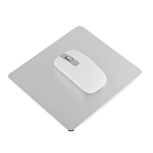 Ticfox Tapis de Souris en Aluminium, Tapis de Souris en Métal Antidérapant Double Face, étanche, Résistant aux Rayures, pour Bureau au Bureau, Office Home...