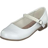 Indigo Mädchen Ballerinas Hochzeit Schuhe weiß Taufe Konfirmation Perlen