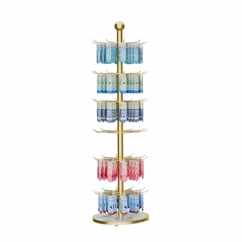 Expositores de Ropa Interior, Expositor de 6 Niveles con Ganchos para joyería, Calcetines, llaveros y Sombreros. Estante versátil (50 x 150 cm) para una Mejor organización y Visibilidad.