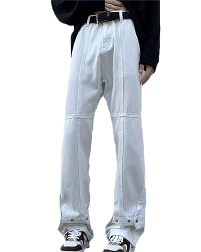 Men's Retro 60s 70s Disco Flared Trousers Comfort Fit Bell Bottom Denim Jeans