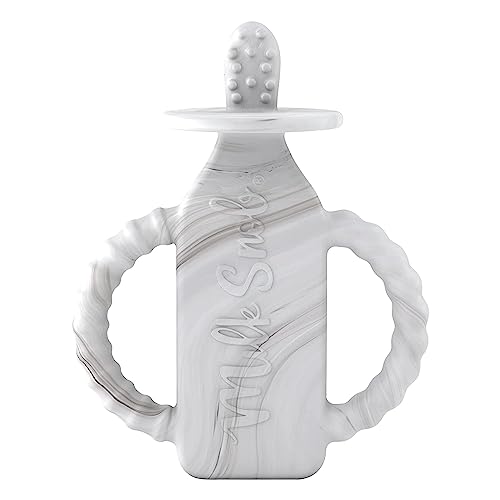 Image of Milk Snob Calm 'n Cuddle Baby Teether - Car Seat Teether - Food-Grade Silicone - Baby Shower Teething Toy, Baby Essentials for 3+ Months - Easy to Clean - Designed in The USA (Cookies & Cream)