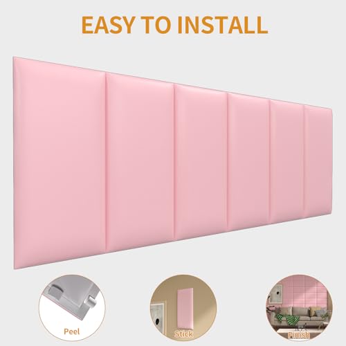 Image of Headboards Wall Panel for Full, Queen and King, Self-Adhesive 3D Wall Panels, Upholstered Wall Panel for Bedroom /Living Room (12 Pieces 9.84 in x 23.6 in)