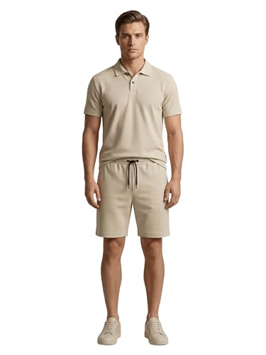Image of Dollar Men Co-Ord Set | Polyester Shorts + Polo T-Shirt | Regular Fit, Quick Dry & Breathable | Gym, Casual & Sportswear | Pack of 1