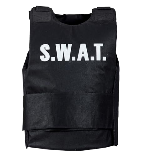 FIESTAS GUIRCA | Colete SWAT para homem adulto - acessório de disfarce de polícia e forças especiais - ideal para festas de fantasia, Halloween e carnaval - preto