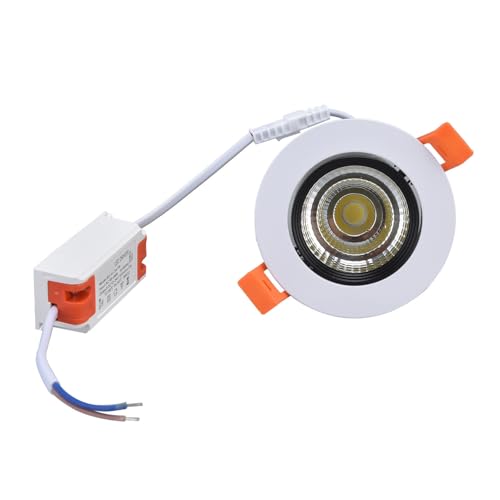 Lumières encastrées LED 7W 6000K plafonnier halo orientable 75 mm
