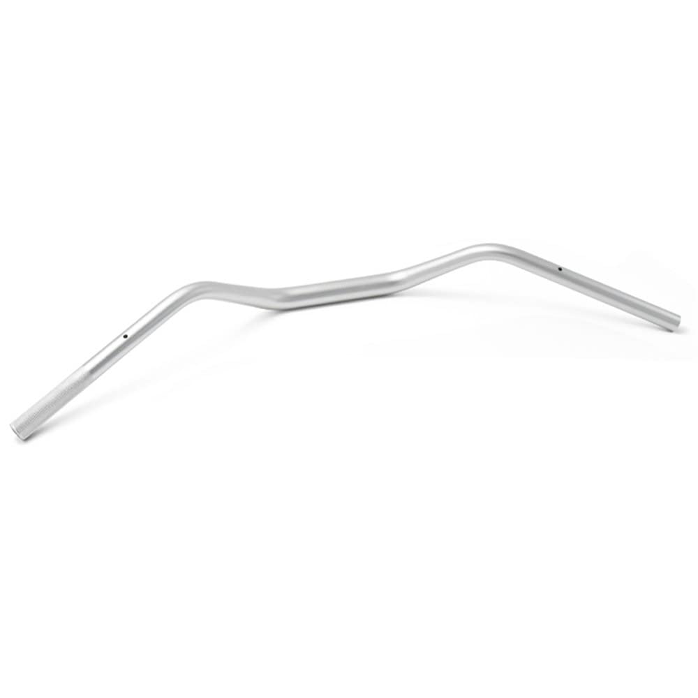 Moto Manillar Riser Manillar Para Motocicleta, Manillar 28mm, Manillar Fatbar Vintage Para Motocicleta Cafe Volante Anodizado Aleación Aluminio Elevador Barra Manillar(Silver with bar ends)