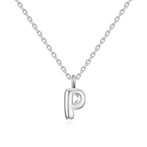 Collar de letra P Philip Jones colgante infantil de plata 925