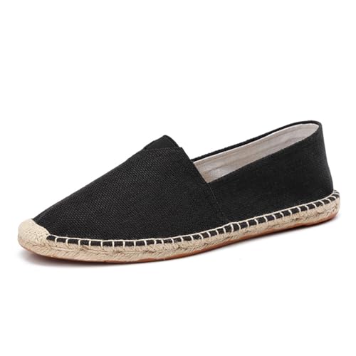 FANSU Espadrilles für Unisex, Sommer Geflochten Leinen Espadrilles...