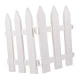 VANZACK 2 Stück Weißer Kunststoff Gartenzaun Wetterfest Vielseitiger Schutzzaun für Außenbereich Dekorative Umrandung für Rasen Terrasse Hunde Kindersicherung