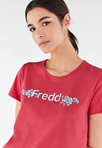 FREDDY - T-Shirt Stampa Training Floreale e Retro