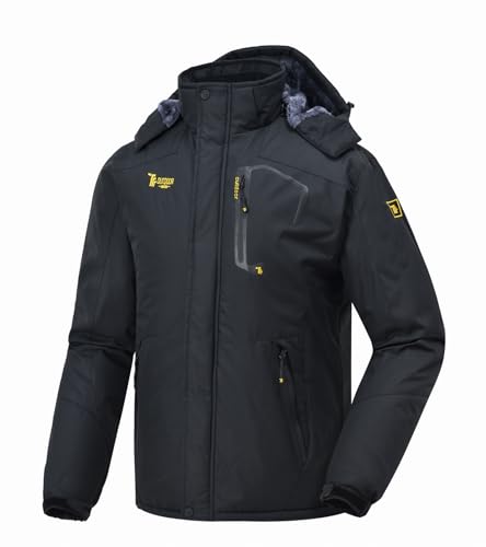donhobo Herren Fleecejacke Winter Wasserdicht Warme Skijacken Outdoor...