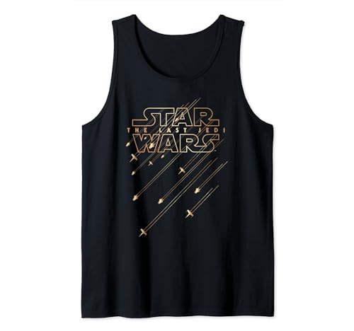 Top Star Wars Last Jedi imprimé premium Rebel Fleet logo or et platine
