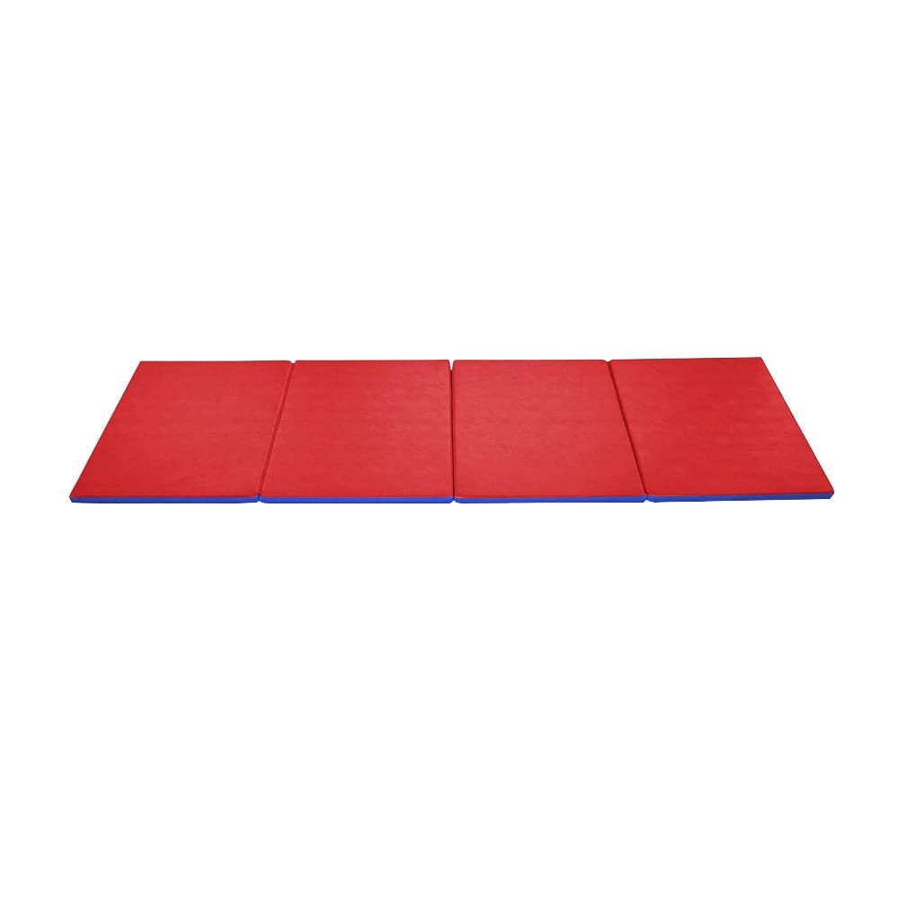Grevinga Fun – Tappeto da ginnastica pieghevole Klipp Klapp (RG 35, morbido), rosso/blu, 200 x 100 x 6 cm