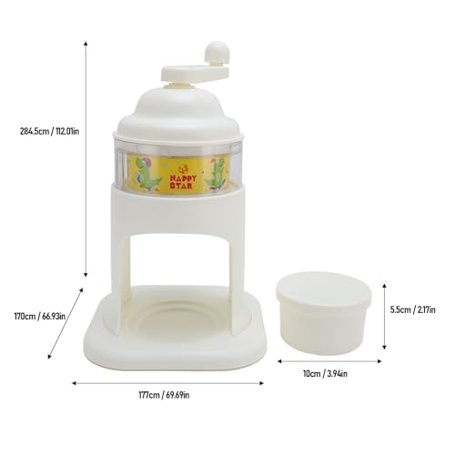 Image of TOPINCN Shaved Ice Machine, Manual Hand Crank Snow Cone Maker with Handle, Portable Ice Crusher and Shaved Ice Machine for Home Outdoor Use