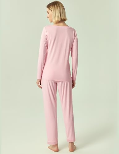 Image of GYS Women's Bamboo Viscose Long Sleeve Pajamas Set