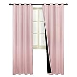 Qmang Blackout Bedroom Curtains 95 Inches Length, Modern Elegant Window Treatment for Living...