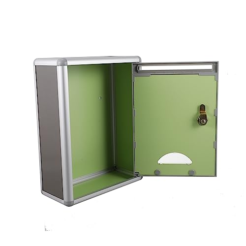 HOMSFOU Cassetta Postale Per Esterni in Alluminio Con Serratura e Chiave Per Conservare Posta Giornali Riviste e Documenti