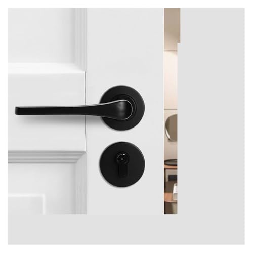 Manija de puerta interior con cerradura de acero inoxidable y llave integrada 2