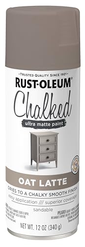 Image of Rust-Oleum 392047 Chalked Ultra Matte Spray Paint, 12 oz, Oat Latte