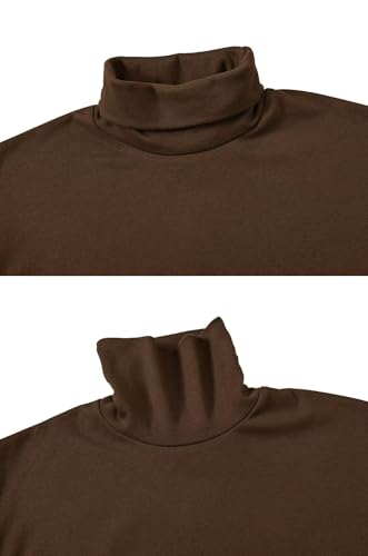 Mens Turtleneck Shirts Long Sleeve Thermal Undershirts Stretch Slim Fit Basic Tops3