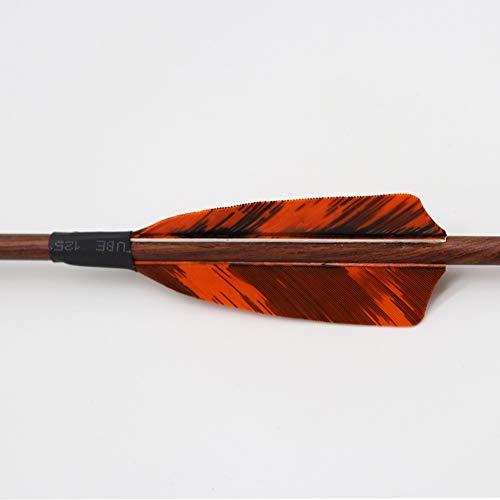 Handbaige Archery Hunting Practice Arrows 28 29 30 31 Inch Carbon Arrow Shafts With 4-Inch Real Feather Fletching Targeting Arrows Spine 400 For Recurve Compound Hunting Bow (Pack Of 6) (28Inch) #TOP3