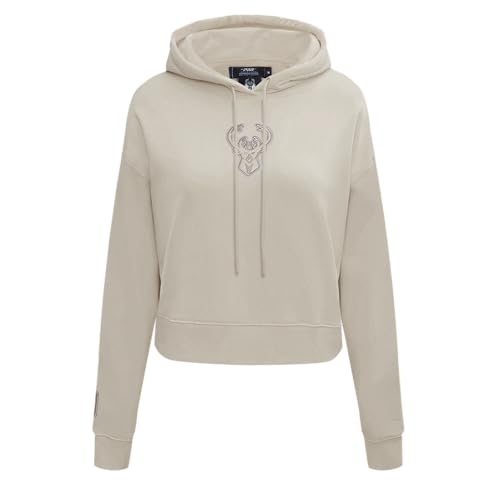 Sudadera con capucha Pro Standard NBA FLC marrón mujer cropped M de felpa