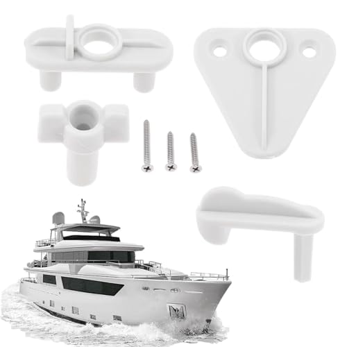 zalati Pontoon Gate Latch 4pcs Boat Universal Replacement Door Latches for Square Frames 1-1.25 Inch Left/Right-Hinge