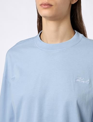 Karl Lagerfeld Femme Signature Longsleeve Top un haut opaque et stretch fini les hauts usés
