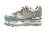 scarpe zeppa interna bordeaux  Guess Scarpe Donna Sneaker Zeppa Harinna Pelle White/Multicolor 4g Logo DS23GU01 FL7HN3SML12 36