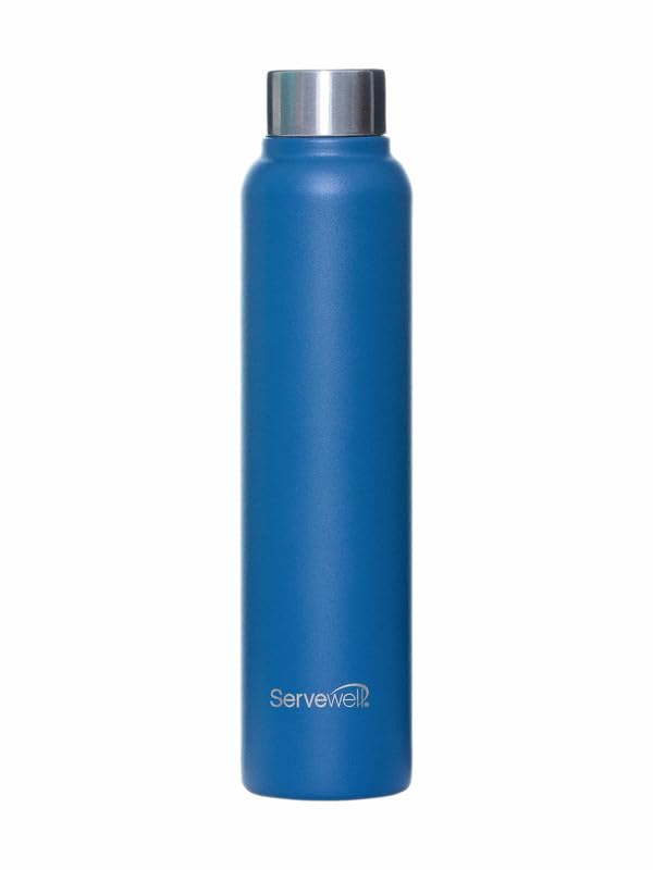 Image of Servewell 1 pc Sleek - SS Single Wall Bottle 600 ml - Imperial Blue