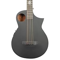 Unique three-quarter size electro acoustic bass guitar - designed in Bristol, UK, by Lindo Guitars | Luminlay side dots | Mother-of-Pearl "Planet Core" 12th Fret Inlay Integrated F-4T Bass active preamplifier unit with with piezoelectric pickup (unde...