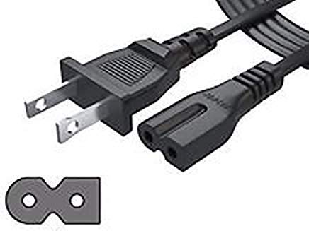 Unielec Uc-225 Up-117 E65714 10A 125V 2 Prong Square Round Power Cable Cord, Nispt-2, 2X18Awg(0.824Mm2), Iec60320-C7, Black/White, 6Ft #TOP20