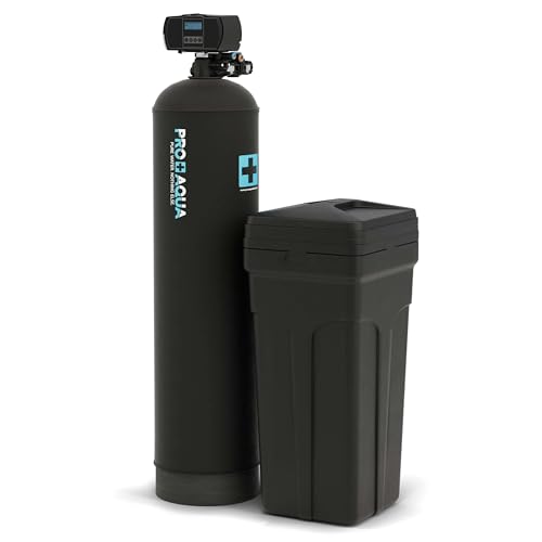 PRO+AQUA Heavy Duty Whole House Water Softener System – 45,000 Grain Capacity, Premium Long-Lasting Resin, 1' Ports