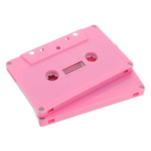 GOOHOCHY Colorful Retro Cassette Tape Holder Decorations 2pcs Blank Music Tapes for Diy Projects