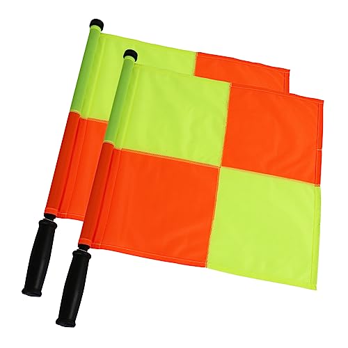 2PCS JAYO Professional Soccer Referee Flag for Official Events, Linesman Flag With PU Zipped...