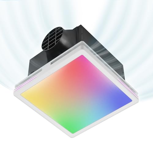 Zeyzer Bathroom Fan with Bluetooth Speaker & RGB Light...