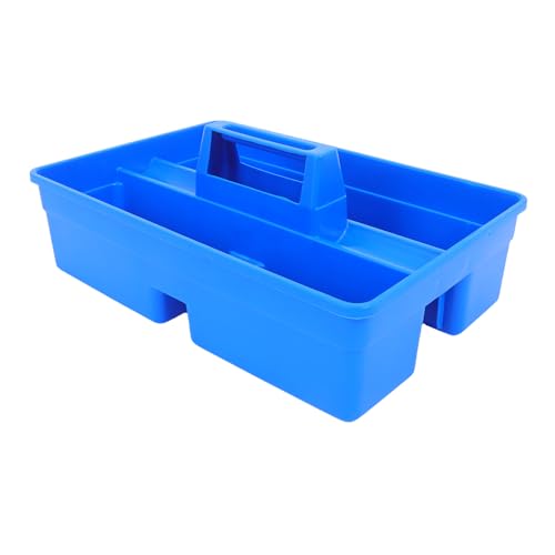DECOMELODY Estuche Portátil de Plástico para Almacenamiento de Herramientas Agrícolas y Veterinarias, Caja Asa Ergonómica y Compartimentos, Uso en Granjas Ganaderas, 1 Unidad Azul