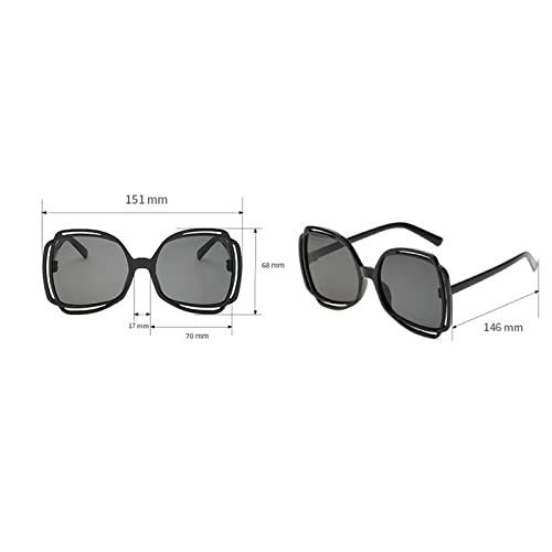 COTIA Square Oversized Sunglasses for Men Women Personalized Fashion Sun Glasses4