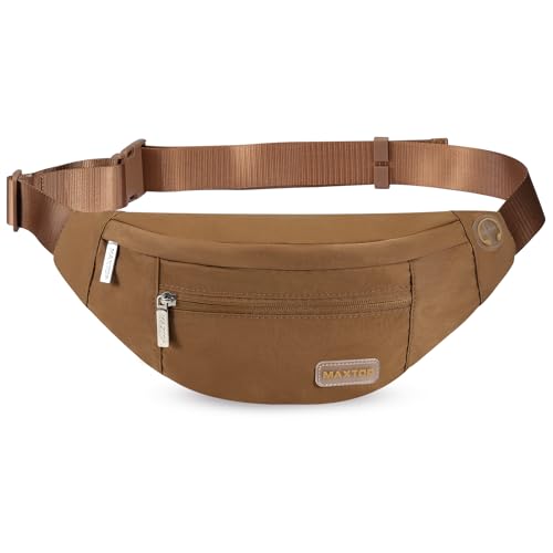 Image of MAXTOP Large Crossbody Fanny Pack with 4-Zipper Pockets,Gifts for Enjoy Sports Festival Workout Traveling Running Casual Hands-Free Wallets Waist Pack Phone Bag Fits All Phones