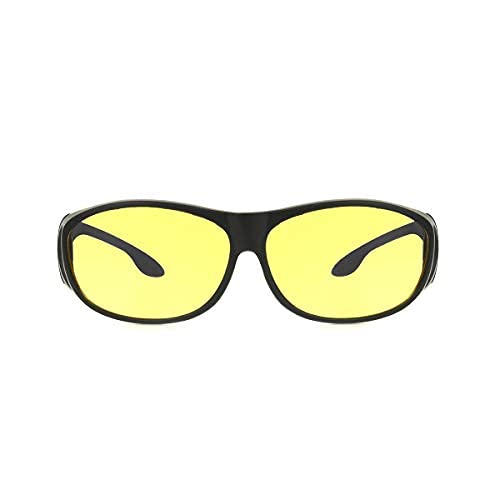 Solar Shield Dioptics Arrowhead Polarized Rectangular Fits Over Sunglasses, Black/Night Driver Lens, LARGE - Case included2