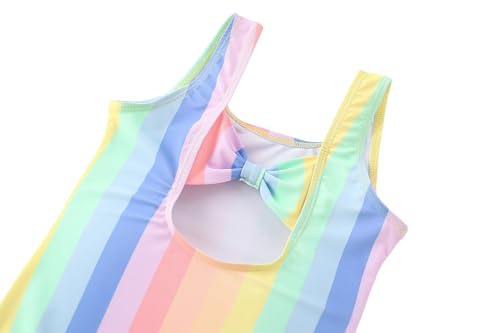 Image of Toddler Swimsuit Girl One Piece Rash Guard Tankini Bathing Suit Little Girls Sleeveless Quick Dry Swimwear 4-8 Years