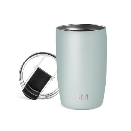 Simple Modern Travel Coffee Mug Tumbler with Flip Lid | Reusable Insulated Stainless Steel Cold Brew Iced Coffee Cup Thermos | Gifts for Women Men Him Her | Voyager Collection | 12oz | Sea Glass Sage