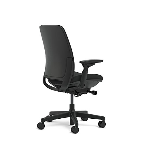 Comfortable Steelcase Amia Office Chair - Adjustable Ergonomic Desk Chair - Back Support - Lumbar Support - Black Fabric